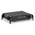 Safco Powered Onyx Monitor Stand, 18.25 in. x 11.75 in. x 4.5 in, Black 3230BL